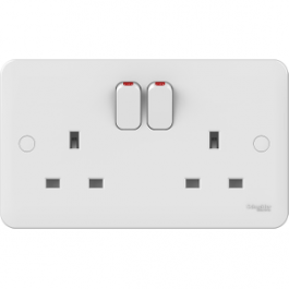 LWM 2 gang 13A switched socket outlet