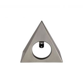 Triangular Shell Accessory for Commodore cabinet light, Brushed chrome