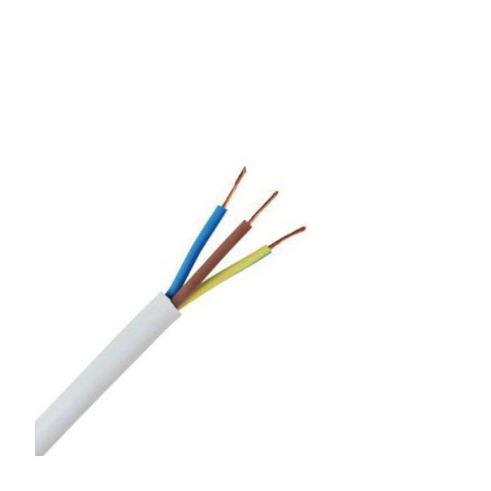 3 Core 2 5mm White Flexible Cable Brown Blue Earth