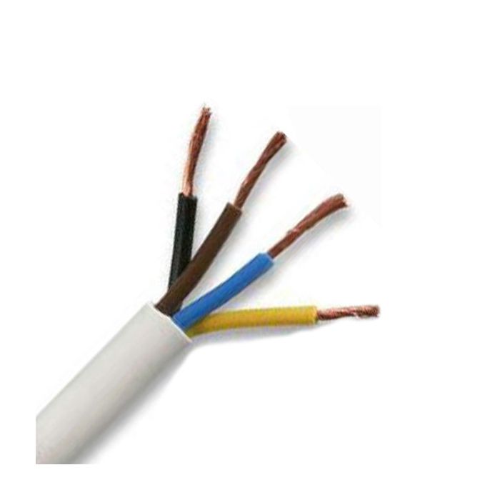 3 Core 2 5mm Heat Resistant White Flexible Cable Brown Blue Earth